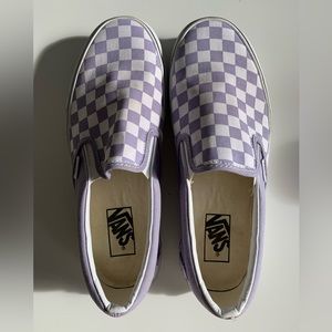 Vans purple checkered- Women size 9.5